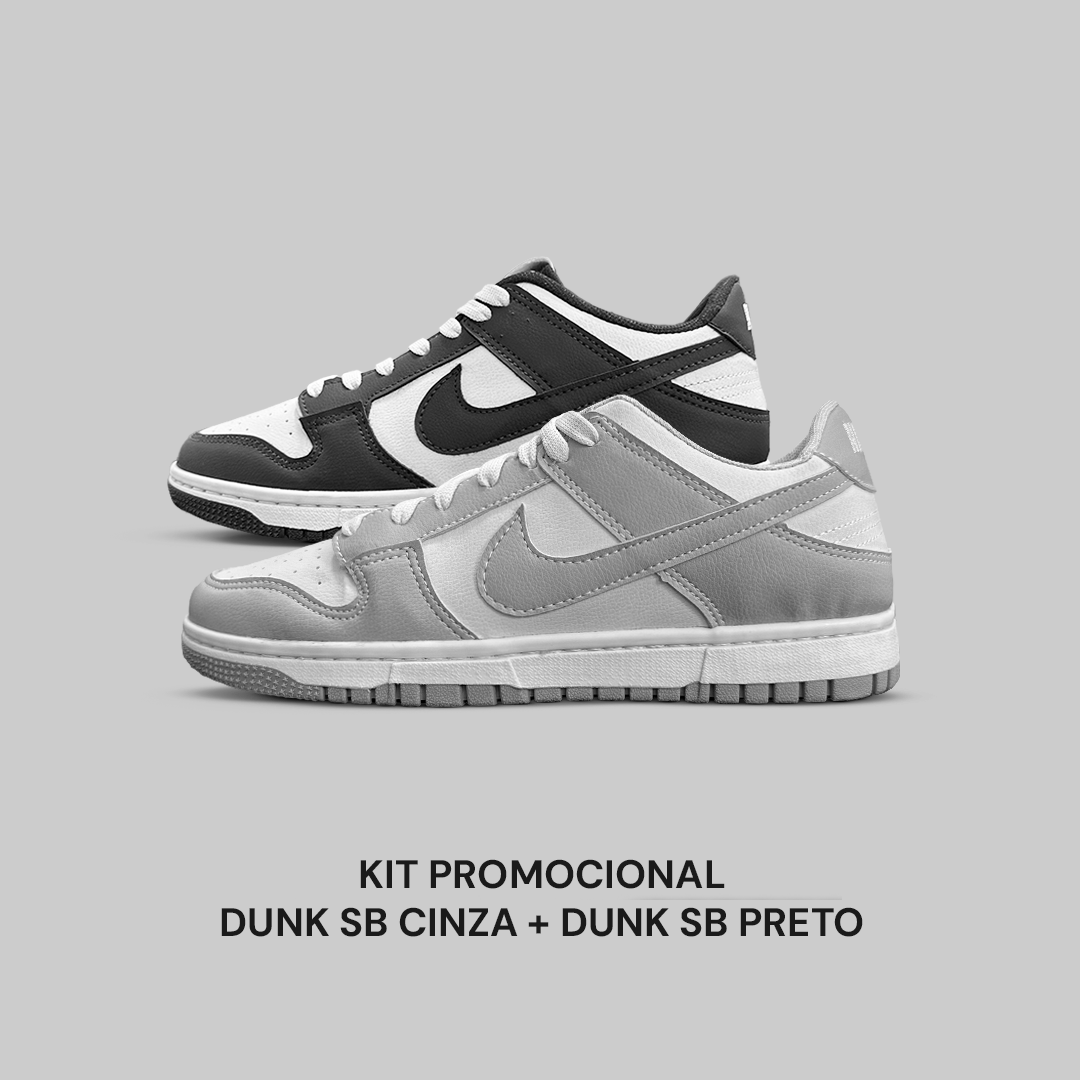 Kit Dunk Cinza + Dunk Preto²